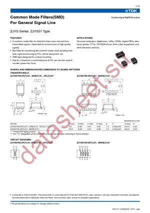 ZJYS51R5-2PBT-01 datasheet  